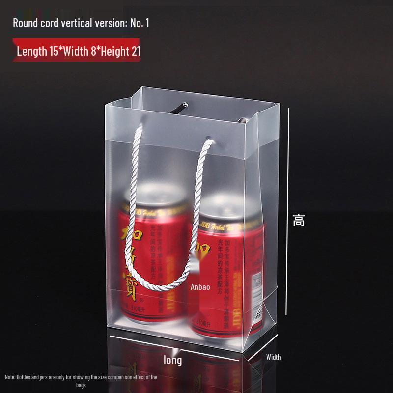 PP Transparent Frosted PVC Teacher's Day/Wedding Gift Tote Bag