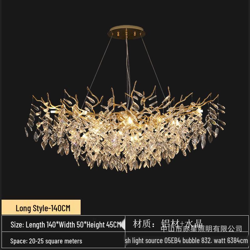 Luxurious K9 Crystal Branch Chandelier: Elegant Lighting for Living Rooms, Bedrooms, or Restaurants