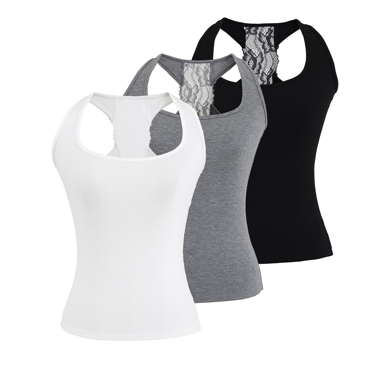 

American Sexy Racerback Lace Slim Fit Square Neck Tank Top Small