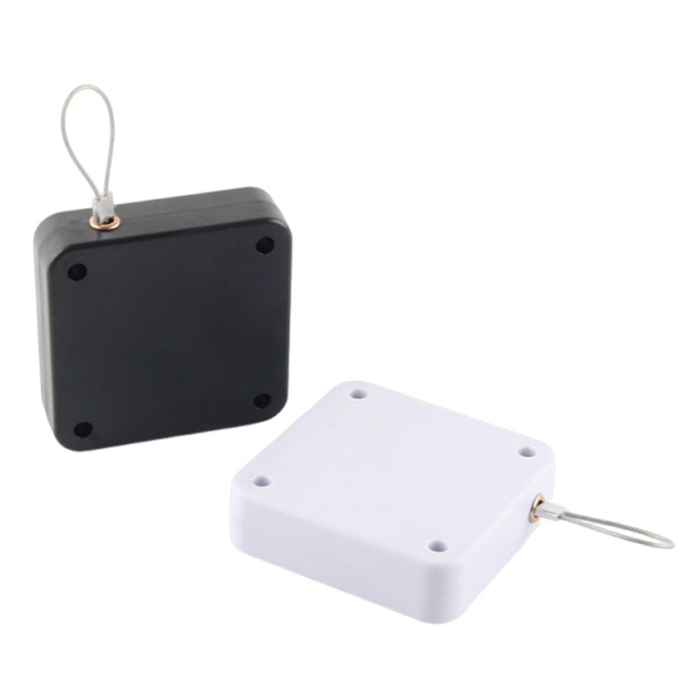 Black White Telescopic Door Device Punch Free Telescopic Door Closing Device Non Punching Bold Wire Pull Sliding Door Device