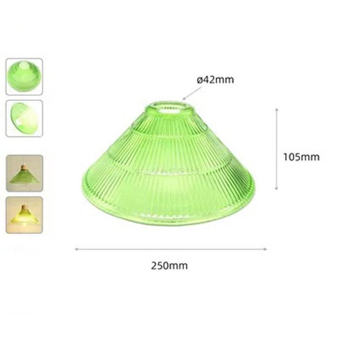 Decor 55mm 42mm Opening Green Glass Lamp Shade Replacement with Reverse or Flat Hole Fitter for Floor Light Table Lamp Cover