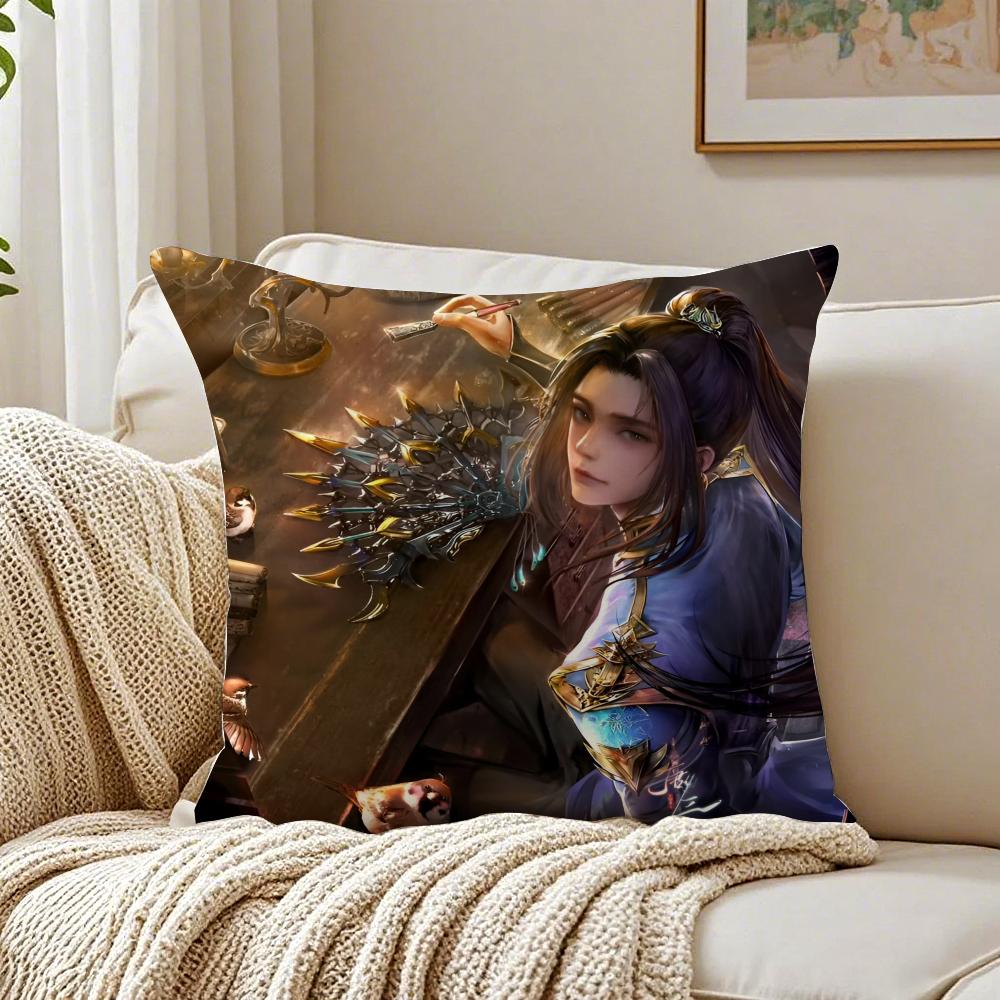 Epische Martialische Chinesische Anime SSoul Land Kissenbezug Kissenhülle Milbenschutz Wohnzimmer Sofa Dekor Kissen Zimmer