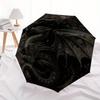 Fantasy Dragon & Tree Circular Wall ArtUmbrella with Cute Design, Portable 3-Fold Compact Umbrella for Men & Women, Valentine's Day Mother's Day Hallo