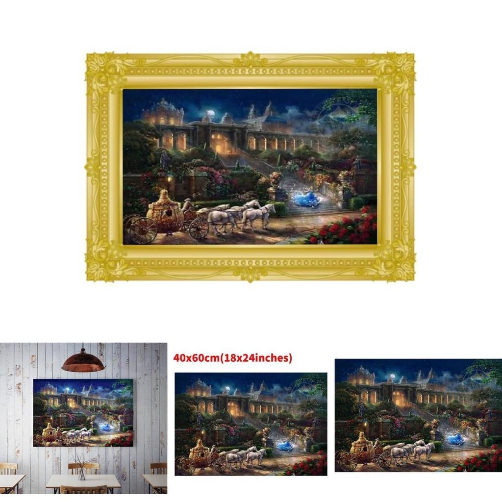 Mermaid Princess Canvas Wall Art Modern Fairy Tale Kids Room Decor Painting