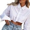 Punk Style Short Sleeve Shirt With Solid Color For Streetwear Fashion