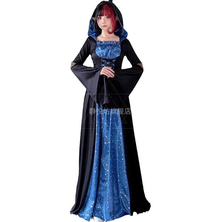 J-yuefang Witch Costume Dress Polyester M-XXL Halloween Cosplay