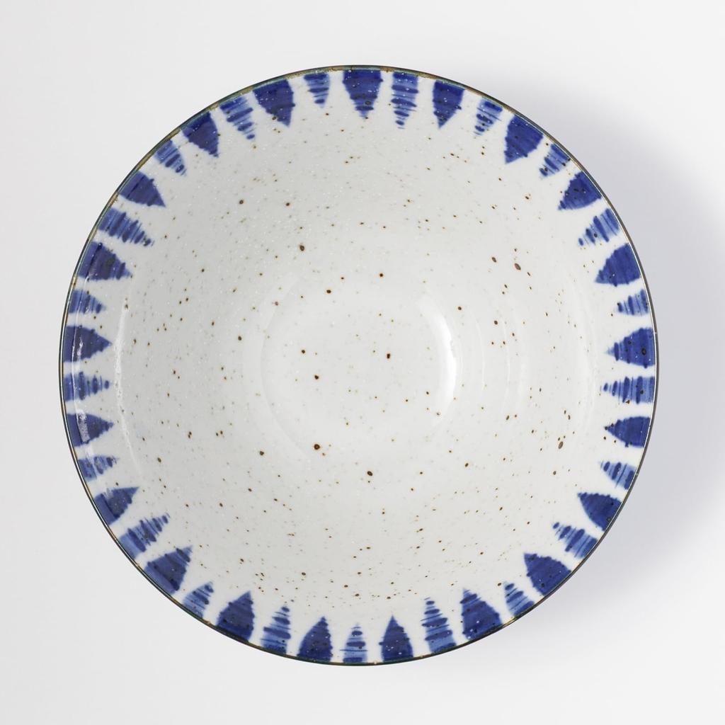 Mino-Keramikgeschirr beinhaltet Reis und Nudeln ca. 19 cm Mikrowellen- und spülmaschinenfest hergestellt in Produktnummer 564609 "Fuchi Tokusa" Set, Paar,