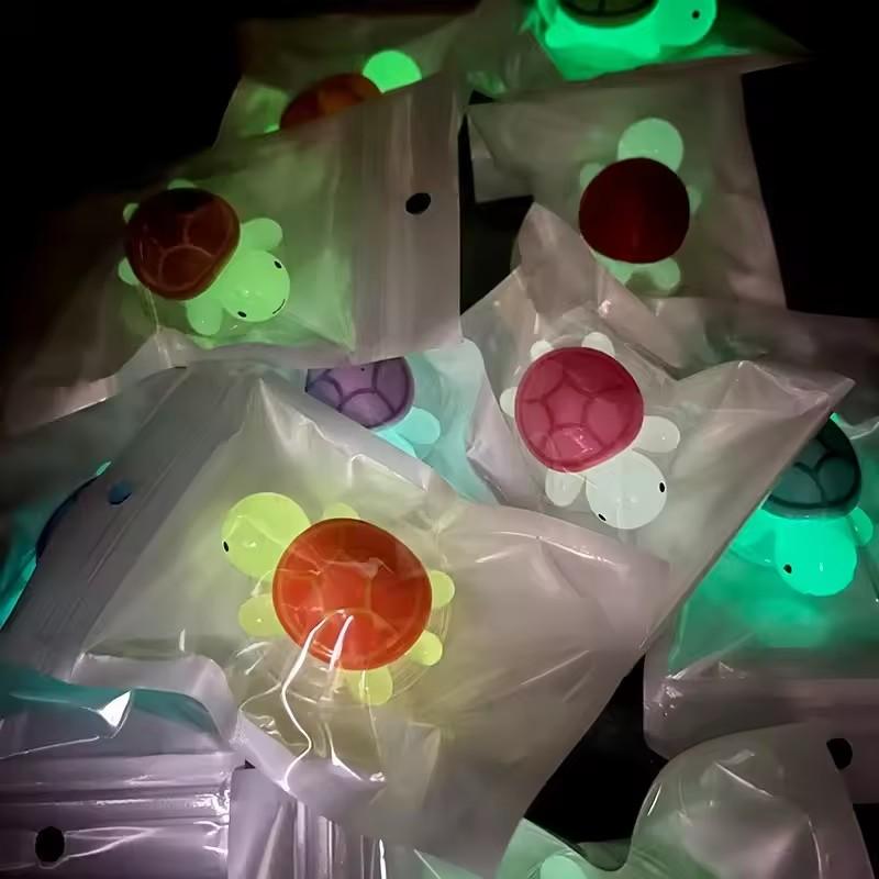 Korean Cute Luminous Turtle Phone Holder Griptok Finger Ring Support for iPhone Samsung Cases Grip Tok Socket Bracket Girl Gift