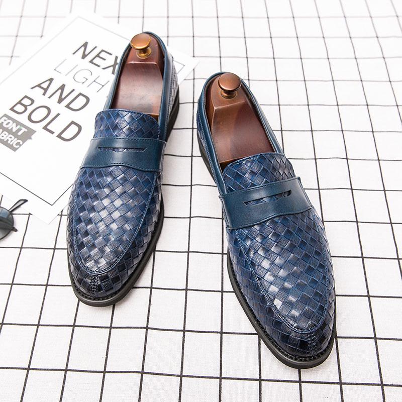 Fashion Mens Dress Wedding Fashion Office High Quality Leather Comfy Business Formal Italy Driving Loafers Shoes for Men Plus Size 38~48