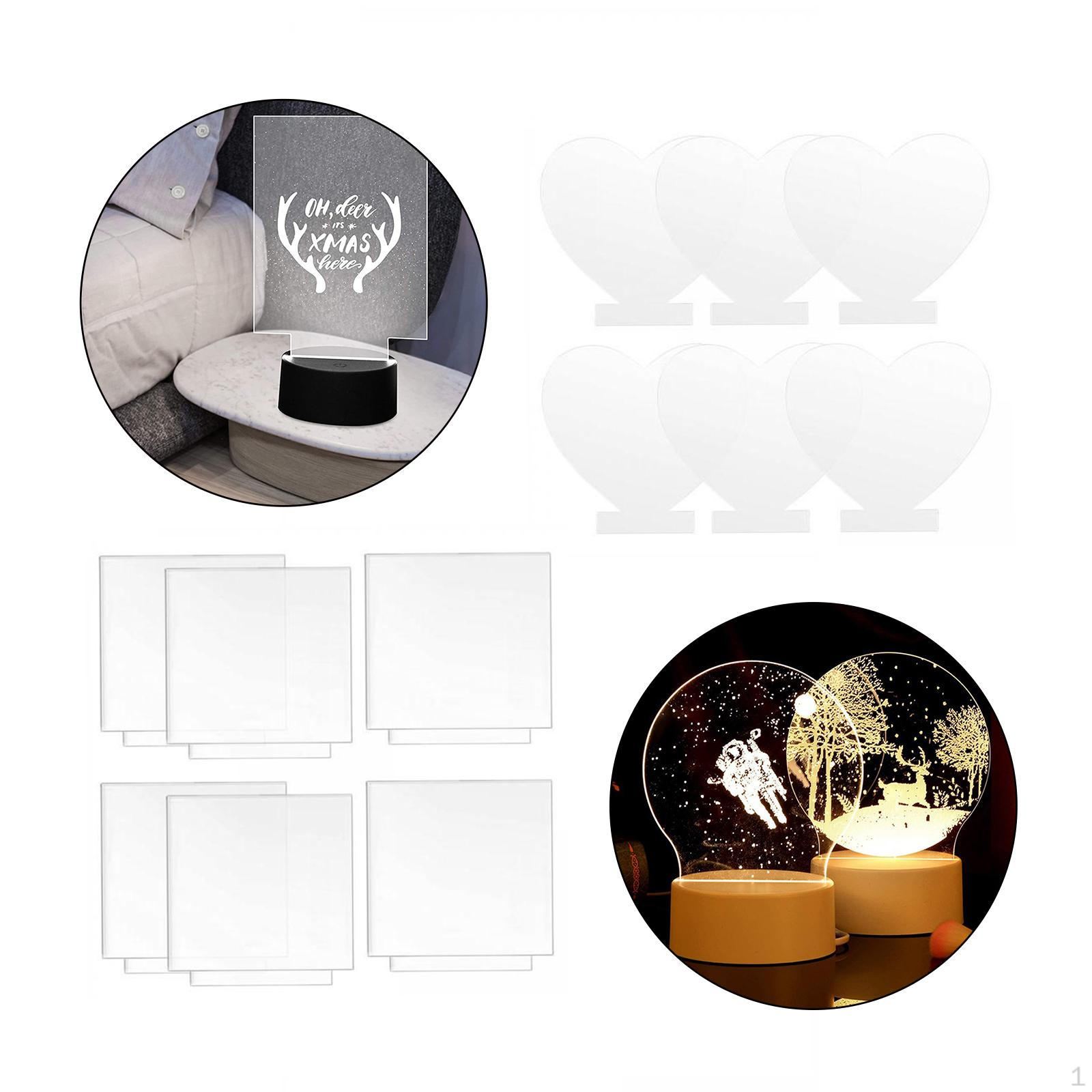 

12x Акриловые листы для светодиодной основы Пластиковые таблички