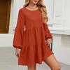 A Fashionable Solid-colored Loose Dress For Ladies