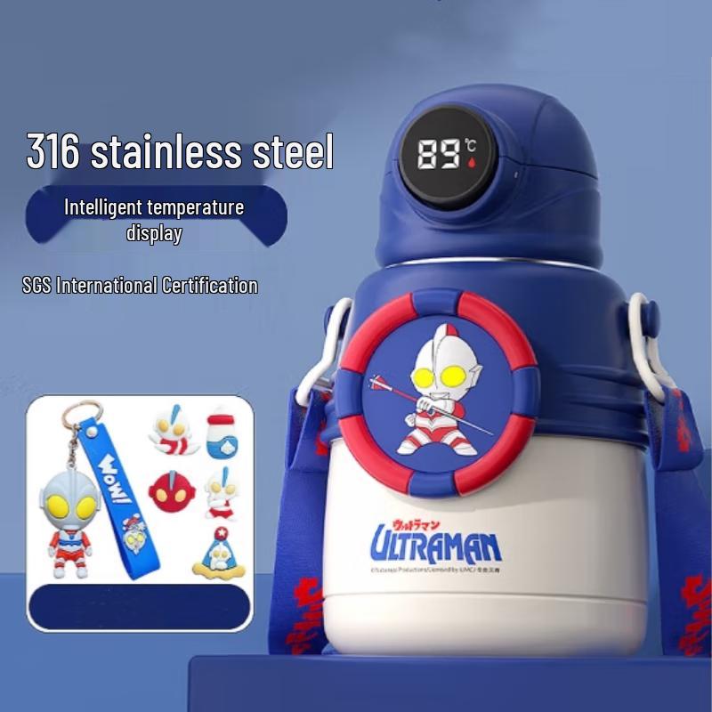 Термобутылка с трубочкой AMPEREX Ультрамен для детей