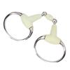 Stainless Steel Horse Bit Apple Flavor Rubber Wrapped Horse Mouth Snaffle Bit for Hours Training Racing