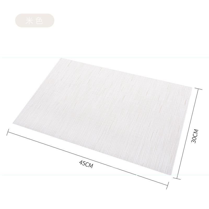 Strictly selected placemat Nordic style colored bamboo Teslin thermal insulation placemat pvc waterproof table mat thermal insulation mat