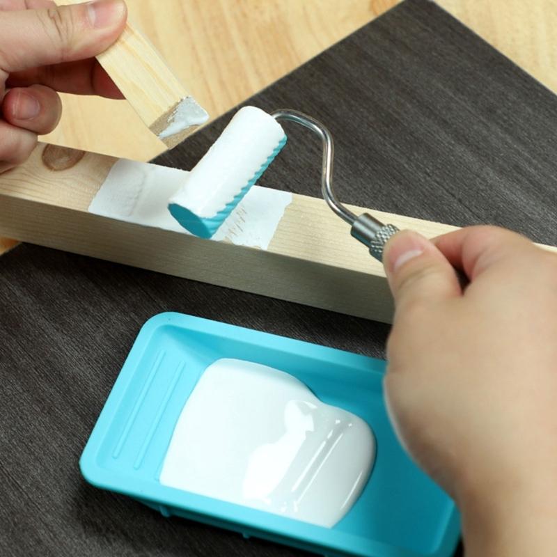 Professional Adhesive Spreading Roller With Reusable Tray Nonstick Surfaces Easy To Clean Brush For Model Building Tasks