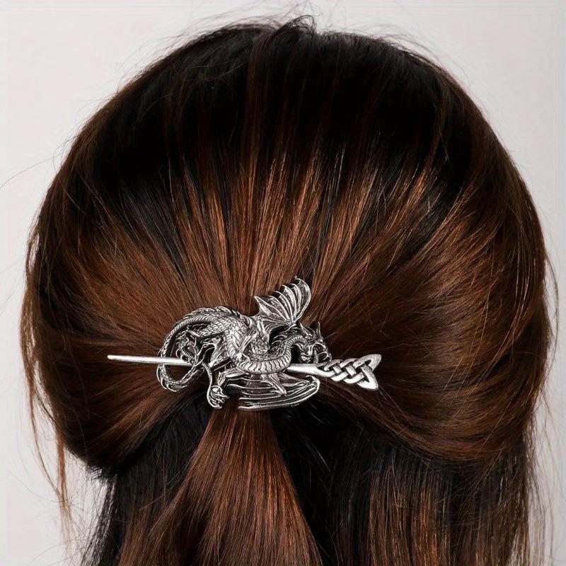 Viking Dragon Hairpin: Women’s Retro Nordic Style Hair Stick and Headdress Accessories