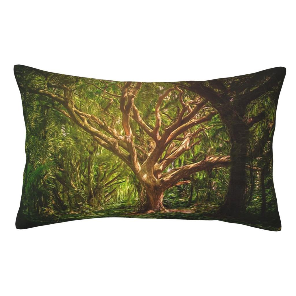 Magic Green Tree Rectangle Pillowcase Cushion Cover Decor Bedroom Bed Home Comfort Throw Pillow