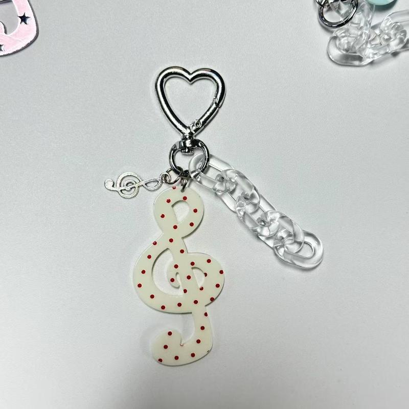 Creative Musical Note Keychain Cute Vintage Keyring For Girls Bag Pendant Decoration Key Holder Gifts