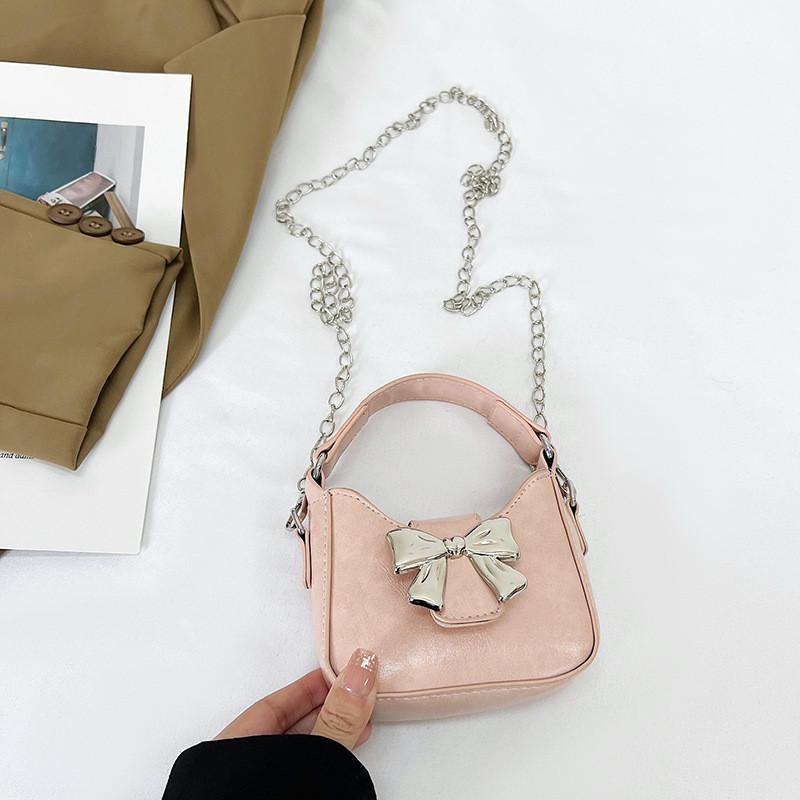 Fashionable Trendy Pu Leather Small Crossbody Bag Stylish Shoulder Bag 2024 Spring розовый