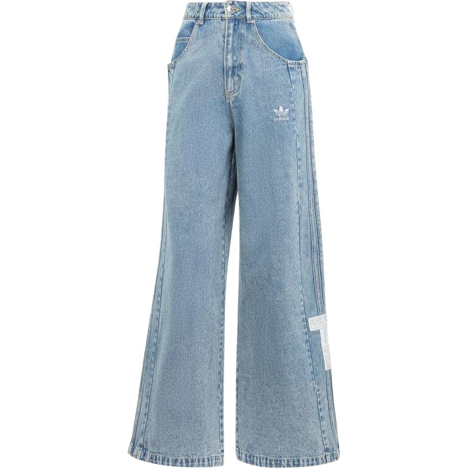 Adidas Originals Light Sports Collection Jeans Women s Light Gray Blue IT9760 28
