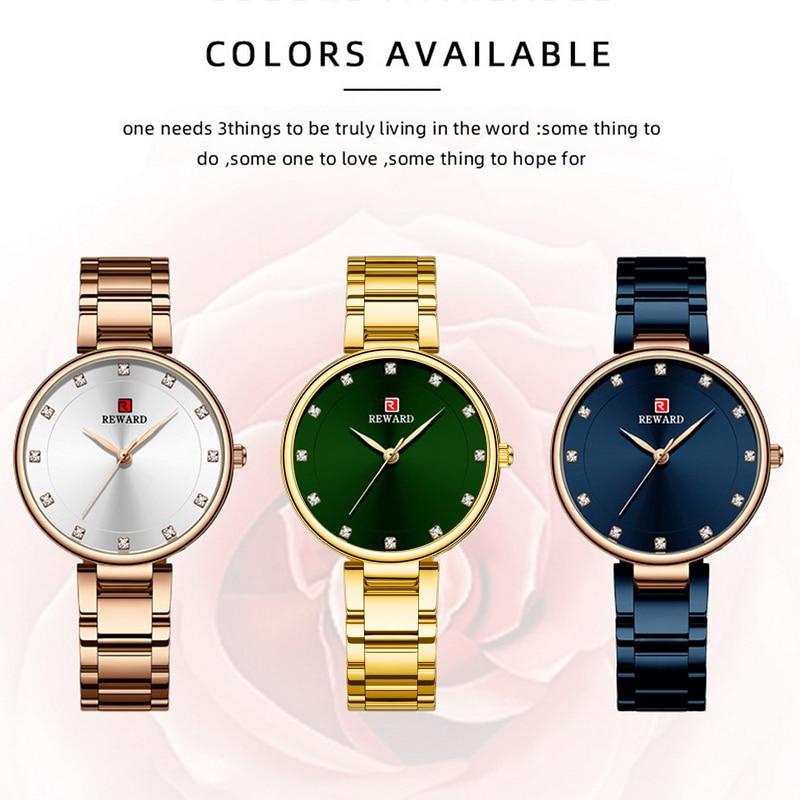 REWARD Women Watches Stainless Steel Strap Rhinestone Crystal Quartz Analog  Ladies Wrist Watch Gift for Girls comprar a buen precio — entrega gratuita,  reseñas reales con fotos — Joom