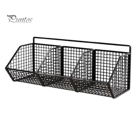 

Настенная корзина для хранения, прочная несущая конструкция, полая, простая в установке, кухонный органайзер для овощей и лука, держатель для хранения 3Grids