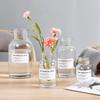 Custom Transparent Nordic Style Small Flower Vase - Japanese & Korean Design, High-End Feel, Perfect for Dried Flowers and Desktop Decor