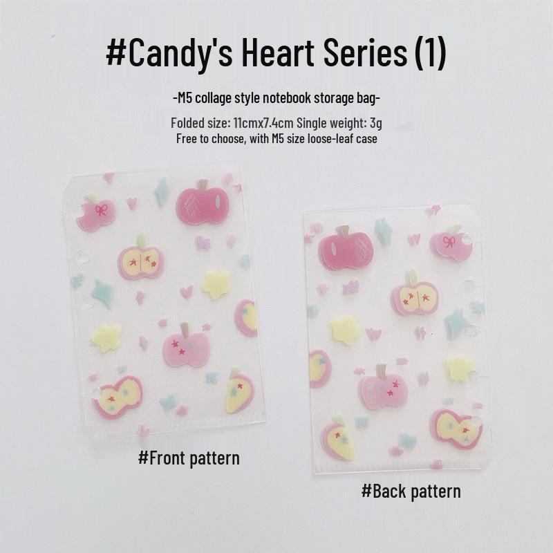 M5 Shell Girl's Candy Thoughts Journal & Memo Storage Bag with Portable Card Holder