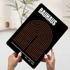 Bauhaus Bogen Zinnblech Plakette Poster Personalisierte Wandkunst Retro Vintage Metallschilder für Man Cave Mancave Dekoration Zimmer Büro Dekor