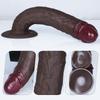 Coffee Black Extra Long Snake Shape Silicone Dildo, Dual Density Soft Skin Feel, Flexible Curved Design, 3 Sizes, Up To 35cm, Discreet Packaging