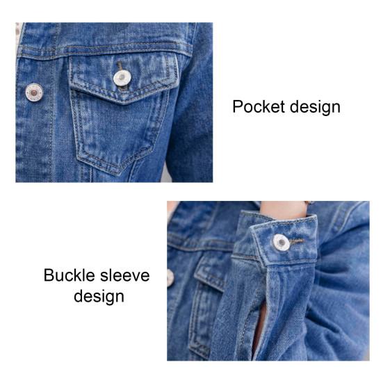 Winter Damen Jacke Langarm Umlegekragen Brusttaschen Knopfverschluss Mantel