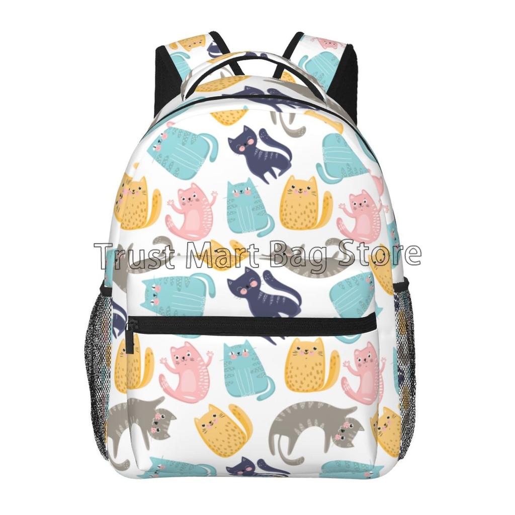 Anime Neko Atsume Women Backpack Cartoon Mochila for Girls Boys Travel Rucksack Cute Cat Printing Shoulder Bag for Teenages