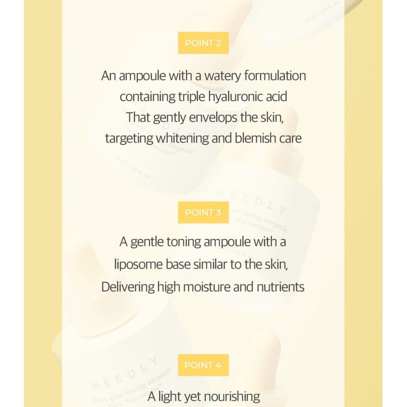 NEEDLY - Vita C Glow Toning Ampoule