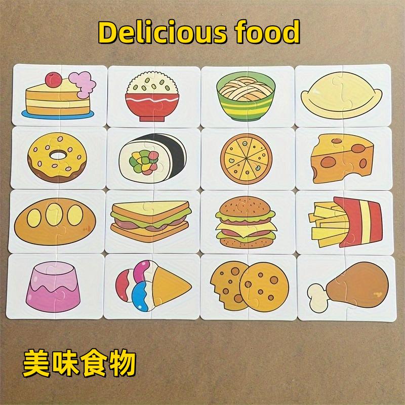 32Pcs/box Animal Matching Puzzle Toys Image Language Cognition Children Cards Pairing Game Learning Educational Toy Kids Gifts