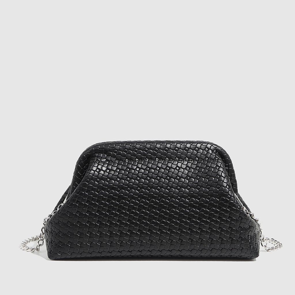 IELGY Fashionable Trendy Shell Bag Shoulder Diagonal Chain Bag Woven