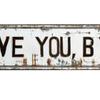 Älskar dig Hej Vintage Metallväggskylt Retro Rustik Stil Väggkonst Plakett för Hem Bar Hall Entré Garageport Dekor