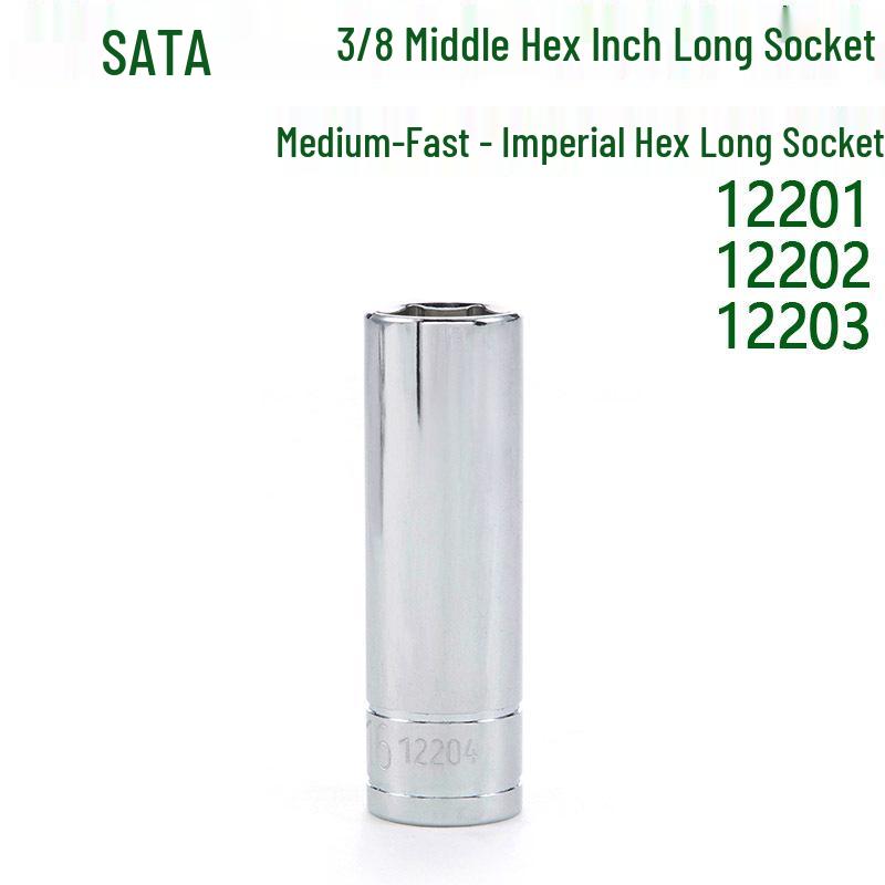SATA 3/8 Drive Long Imperial Hex Socket Set (12201-12205) 1/2 Long Socket - 12203