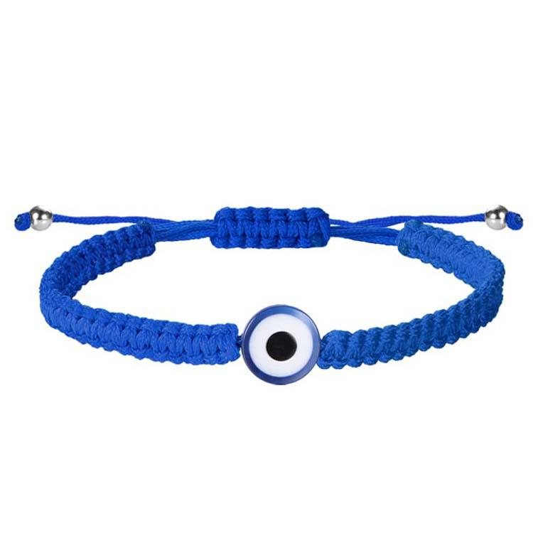 Evil Eye Adjustable Bracelet Set: 12-Piece Woven Rope with 7 Knots