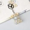 Crystal Resin Bear Keychain - Creative Hugging Bear Design for Car Keys