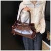Fashion Oil PU Leather Handbag Multifunctional Large Capacity Tote Bag Casual Underarm Bag Work Shopping Travel