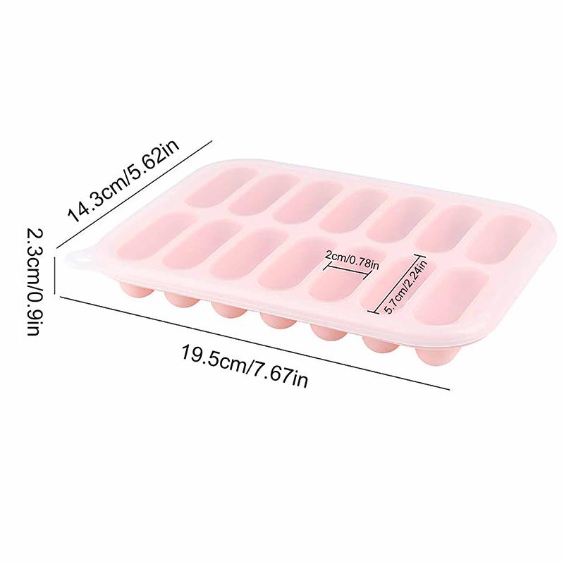 Forma na výrobu klobás 14 přihrádek Silikonová DIY Šunka Hot Dog Výrobní formy s víkem Kuchyňské Domácí Klobásy Nástroje na pečení dortů Formy