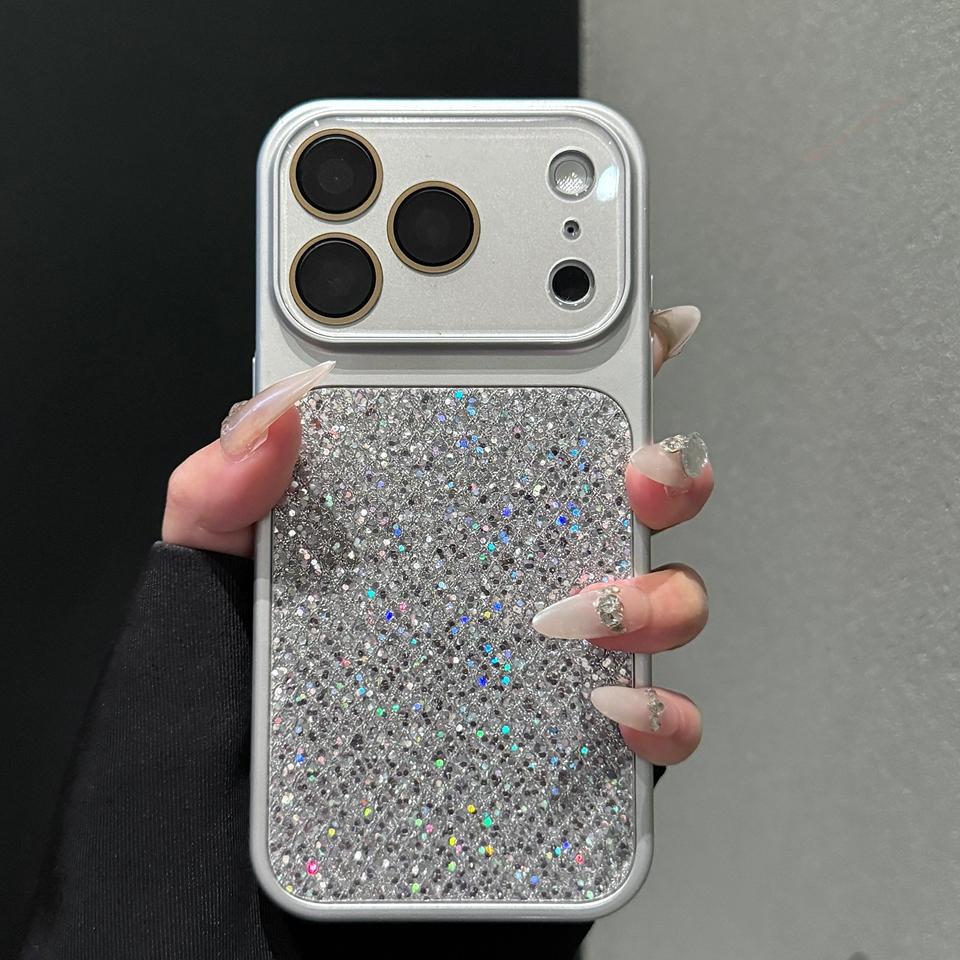 Official Bling Bling Glitter Phone Case For For Iphone 1 14 13 16 17 Pro Max 17Pro 16Pro Len Camera Shockproof Protector Cover