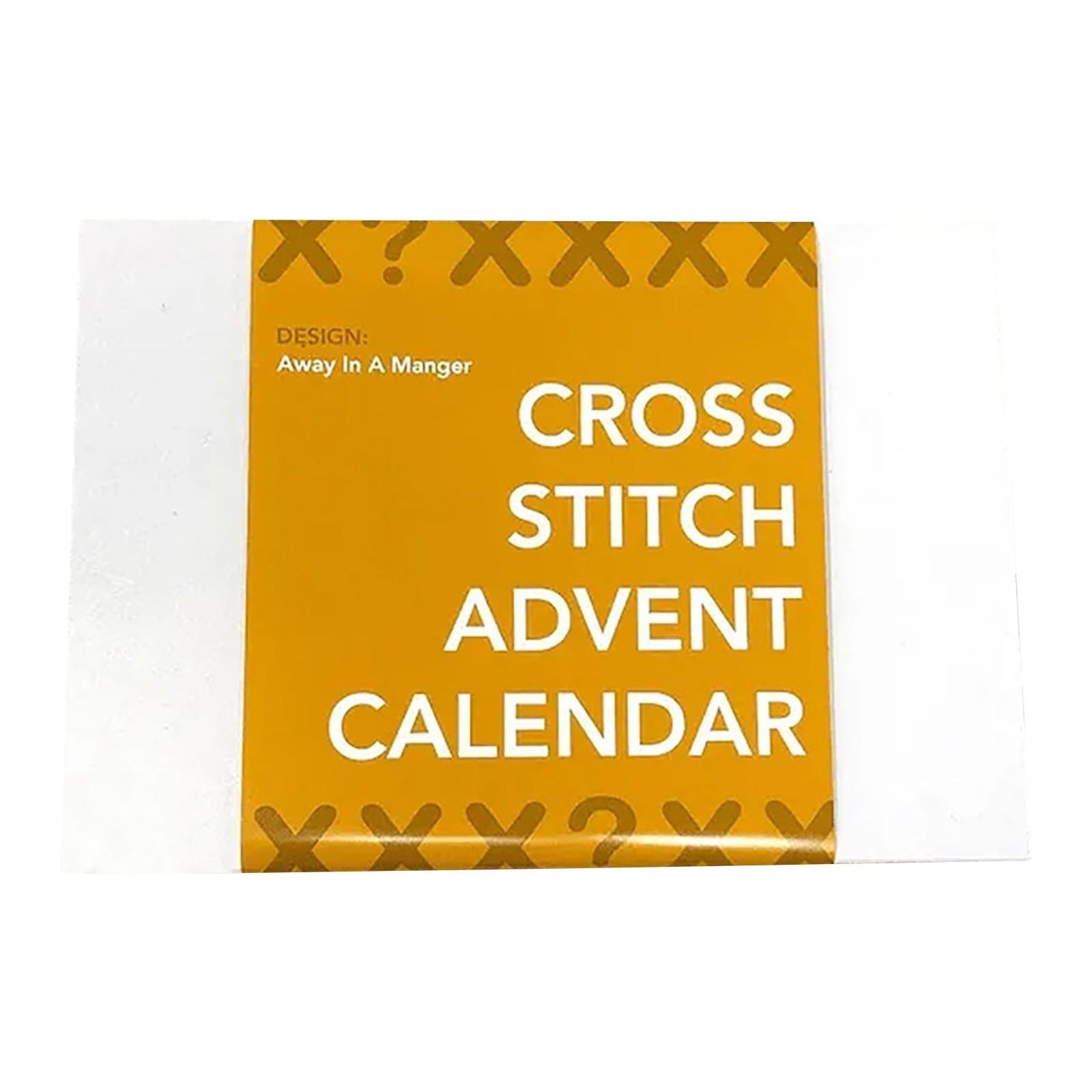 

Рождественский вышитый календарь, рождественский вышитый крестиком календарь, набор для вышивания обратного отсчета до Рождества - подходит для начинающих и любителей рукоделия One Size жёлтый