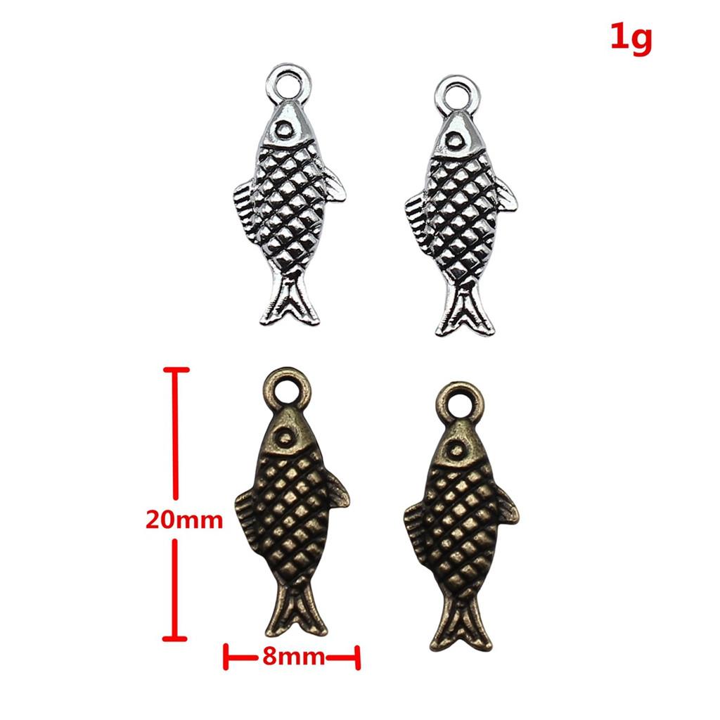 Fisch-Anhänger Vintage Legierung Anhänger Für DIY Schmuck Meeres-Thema Bastelbedarf
