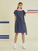 Leuiel Diagonal Line Volume Dress_Blue