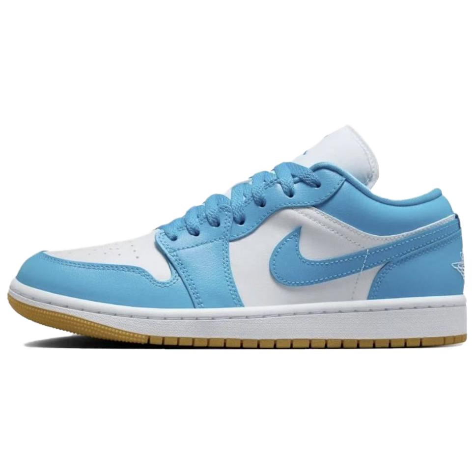 Jordan Air Jordan 1 Tide Surge Abrasion Resistant Low Top Vintage Basketball Shoes Women's White Blue DC0774-104(Team836-)