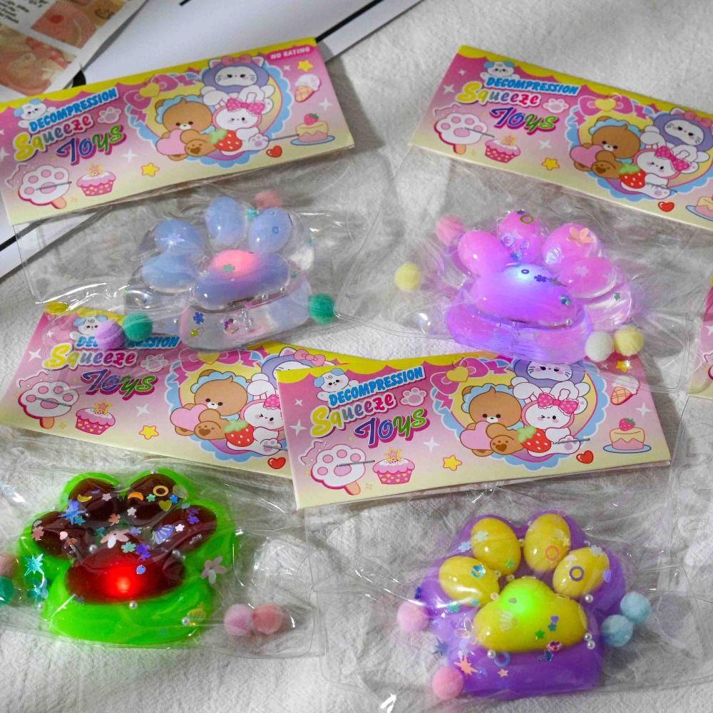 

TPR Glowing Squeeze Toy Mini Cat Paw Decompression Toy Мила іграшка для зняття стресу 03