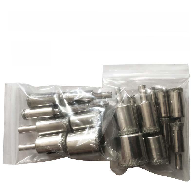 

Набор алмазных сверл по стеклу с гальваническим покрытием - 10 шт./15 шт.