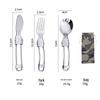 3-Piece 304 Stainless Steel Camping Cookware Set: Kettle, Frying Pan, Cooking Pot with Utensils