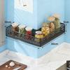 Metal Shower Caddy Basket Organizer Spice Holder Display Modern Rustproof Support Rack for Dorm Tool Room Shampoo Kitchen